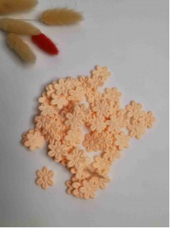 Цветочки тканевые 2 см (персиковый), 20штук